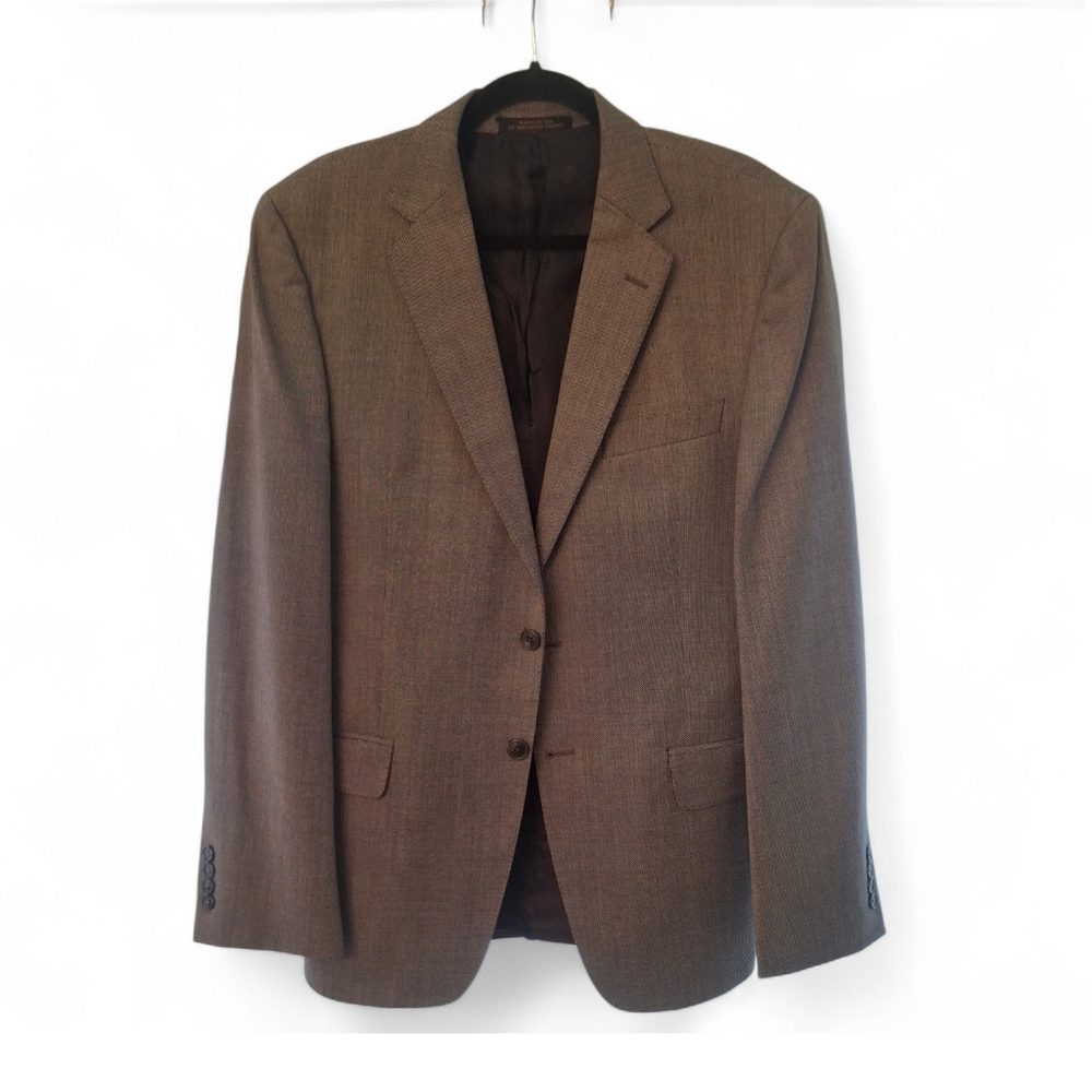 Jos. A. Bank 40R Gray 100% Wool/ Reserve/F. LLI Cerruti Men's Suit Jacket